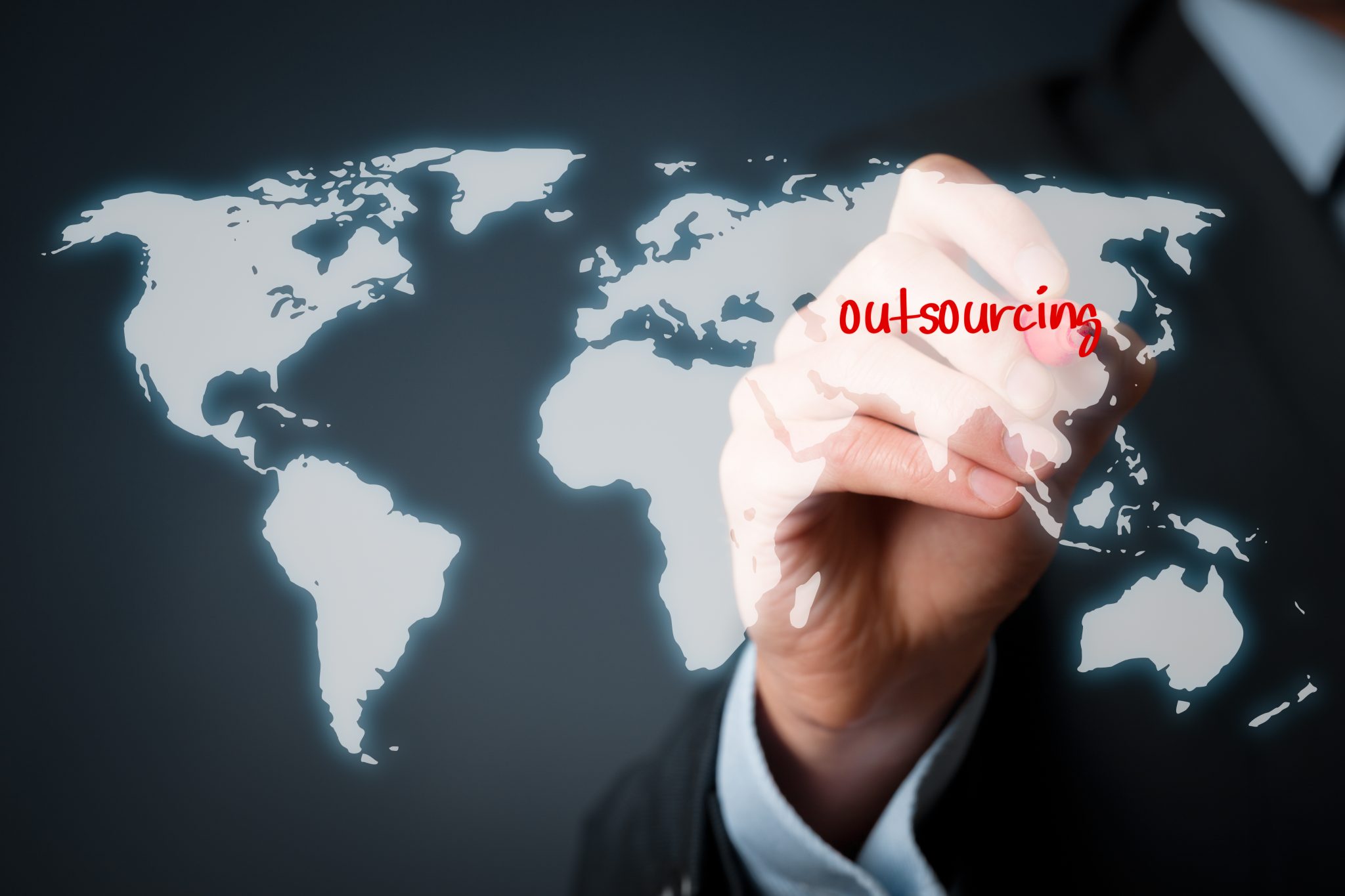 Outsourcing to India Map